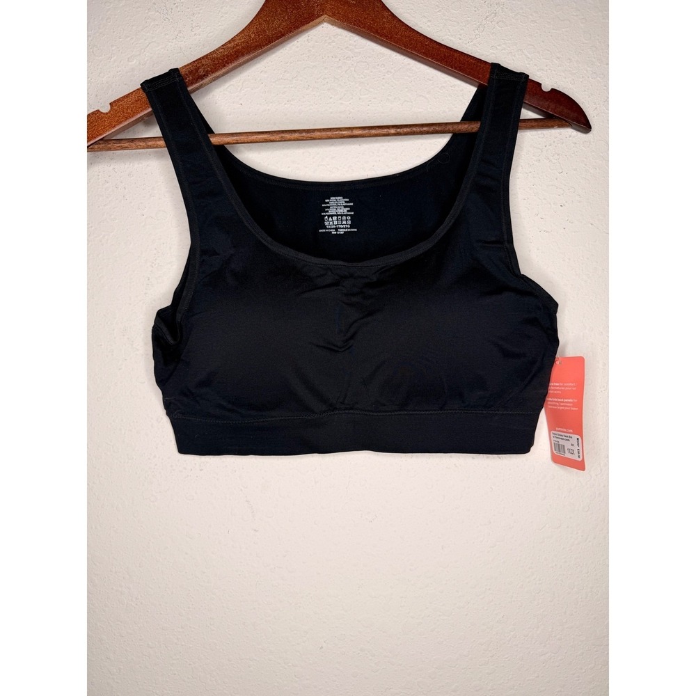NWT Yummie Nylon Scoop Neck Seamless Bra Wire free Stretch Comfort Sz 1X/2X - Picture 5 of 7